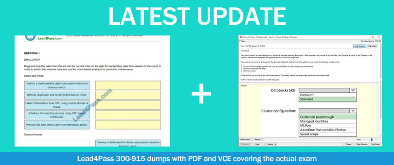 Lead4Pass 300-915 dumps with PDF and VCE